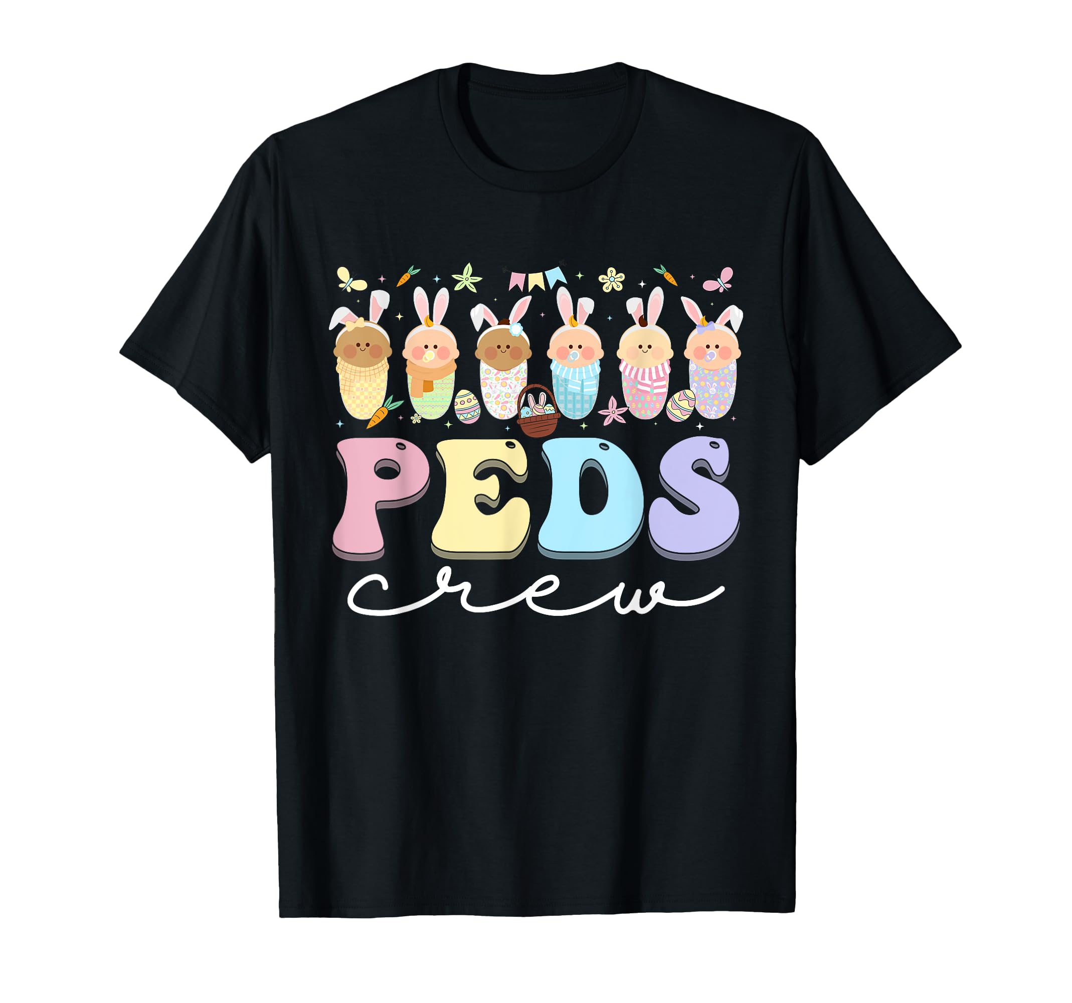 Футболка с пасхальным кроликом Peds Crew для ухода за детьми и медсестрами на Пасху чёрный
Футболка с пасхальным кроликом Peds Crew для ухода за детьми и медсестрами на Пасху чёрный