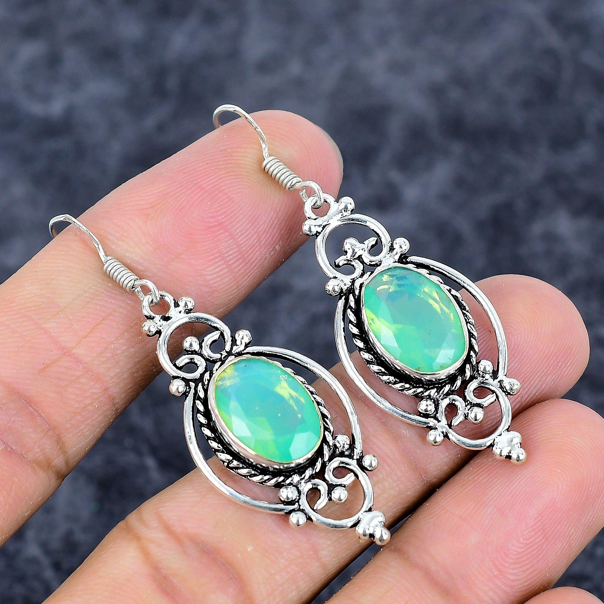 Fire Opal Gemstone Handmade 925 Sterling Silver Jewelry Earring 2.21 M-3294
Fire Opal Gemstone Handmade 925 Sterling Silver Jewelry Earring 2.21 M-3294