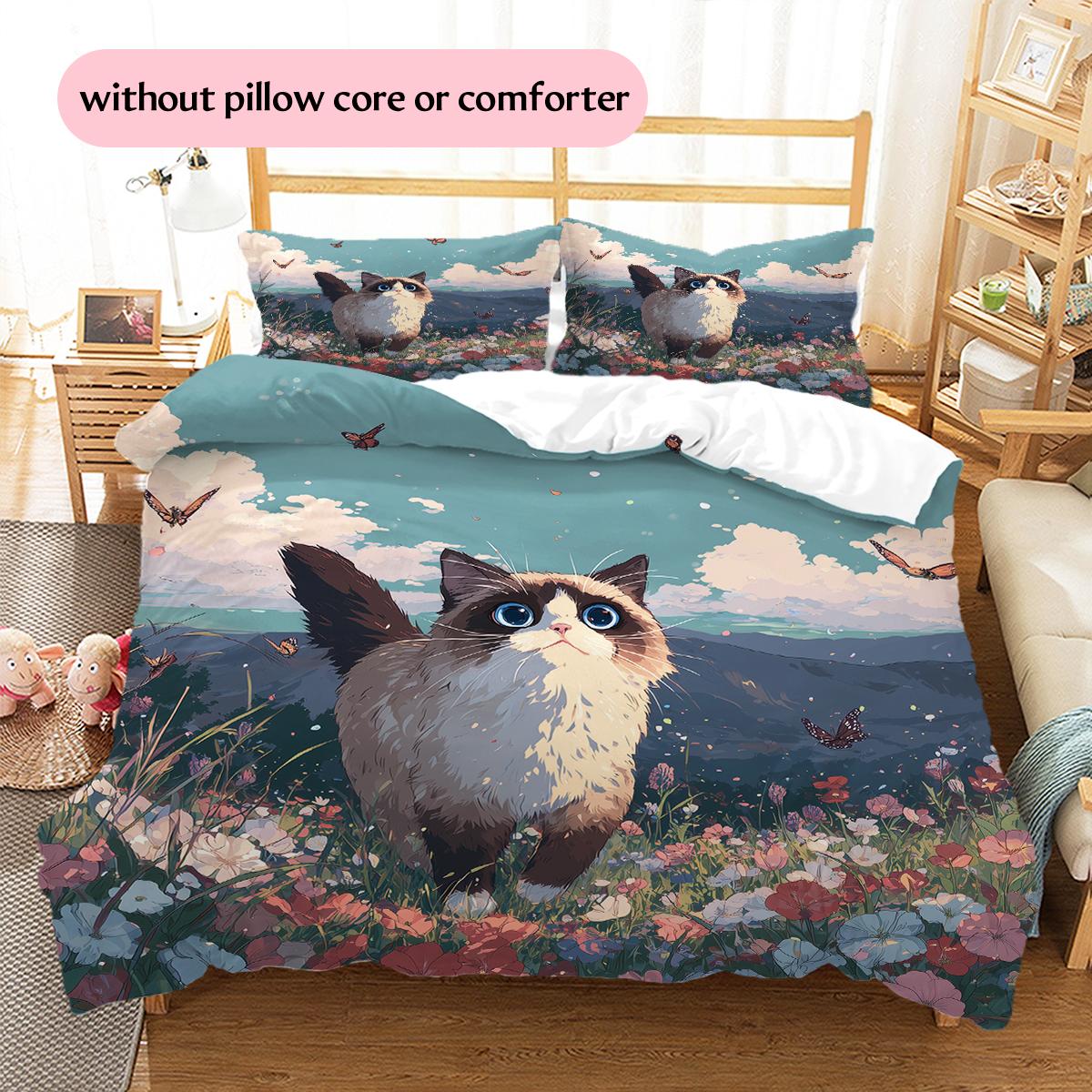 Cartoon Ragdoll Cat Pattern Bedding Home Decoration Birthday Gift (1 * duvet cover + 2 * pillowcase, without core) 135x200cm
Cartoon Ragdoll Cat Pattern Bedding Home Decoration Birthday Gift (1 * duvet cover + 2 * pillowcase, without core) 135x200cm