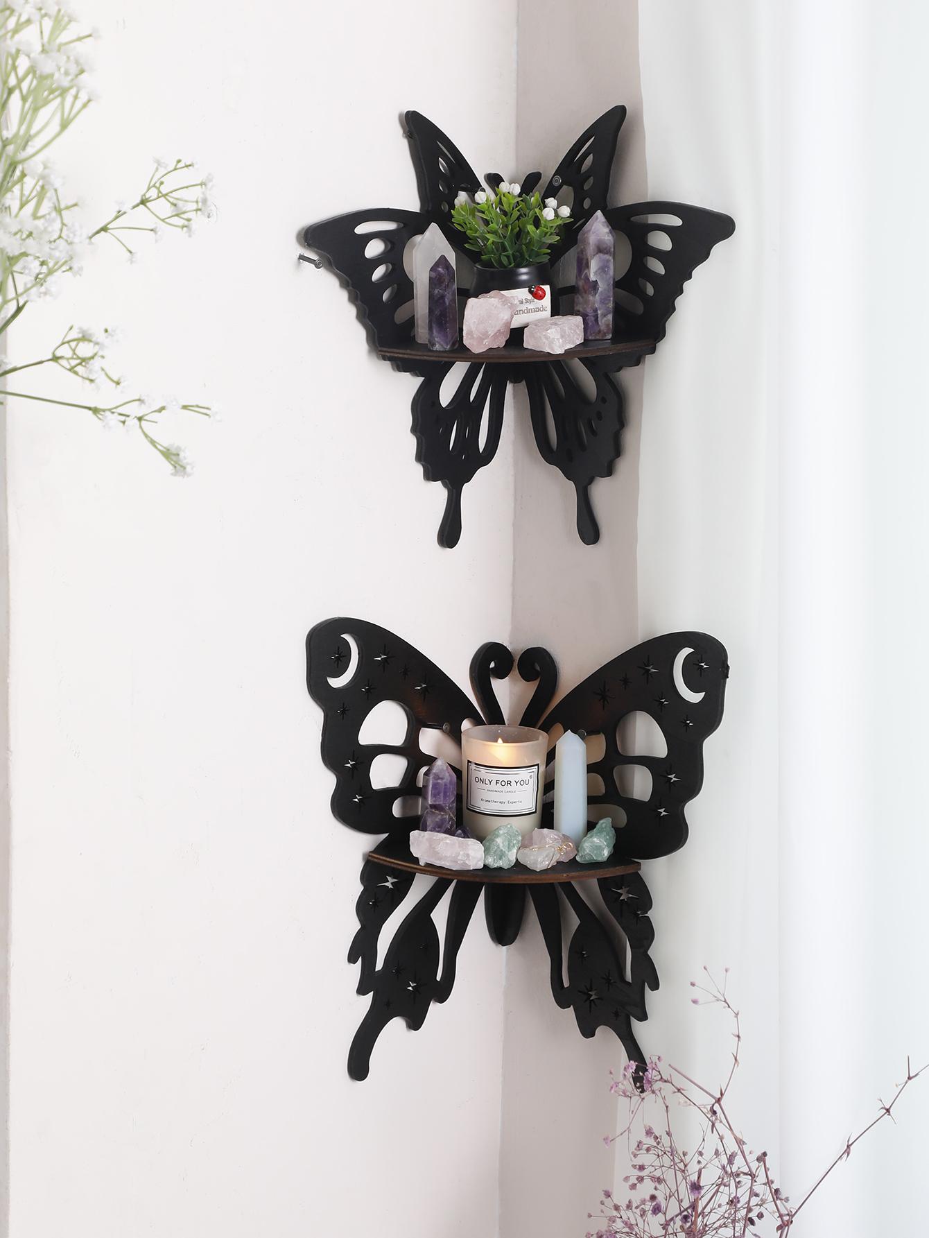 Butterfly Wood Shelf Crystal Holder Shelves Boho Home Decoration Wall Corner Shelf Room Decors Aesthetic for Living Room Gift
Butterfly Wood Shelf Crystal Holder Shelves Boho Home Decoration Wall Corner Shelf Room Decors Aesthetic for Living Room Gift