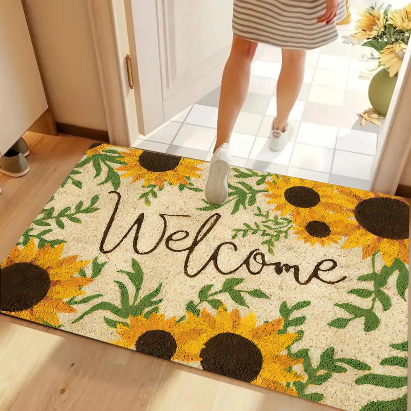 Modern Golden Sunflower Anti Slip Door Mat Sponge Floor Mat Easy To Clean Decorative Mat Entrance Bedroom Dining Room Carpet 40cm x 60cm
Modern Golden Sunflower Anti Slip Door Mat Sponge Floor Mat Easy To Clean Decorative Mat Entrance Bedroom Dining Room Carpet 40cm x 60cm