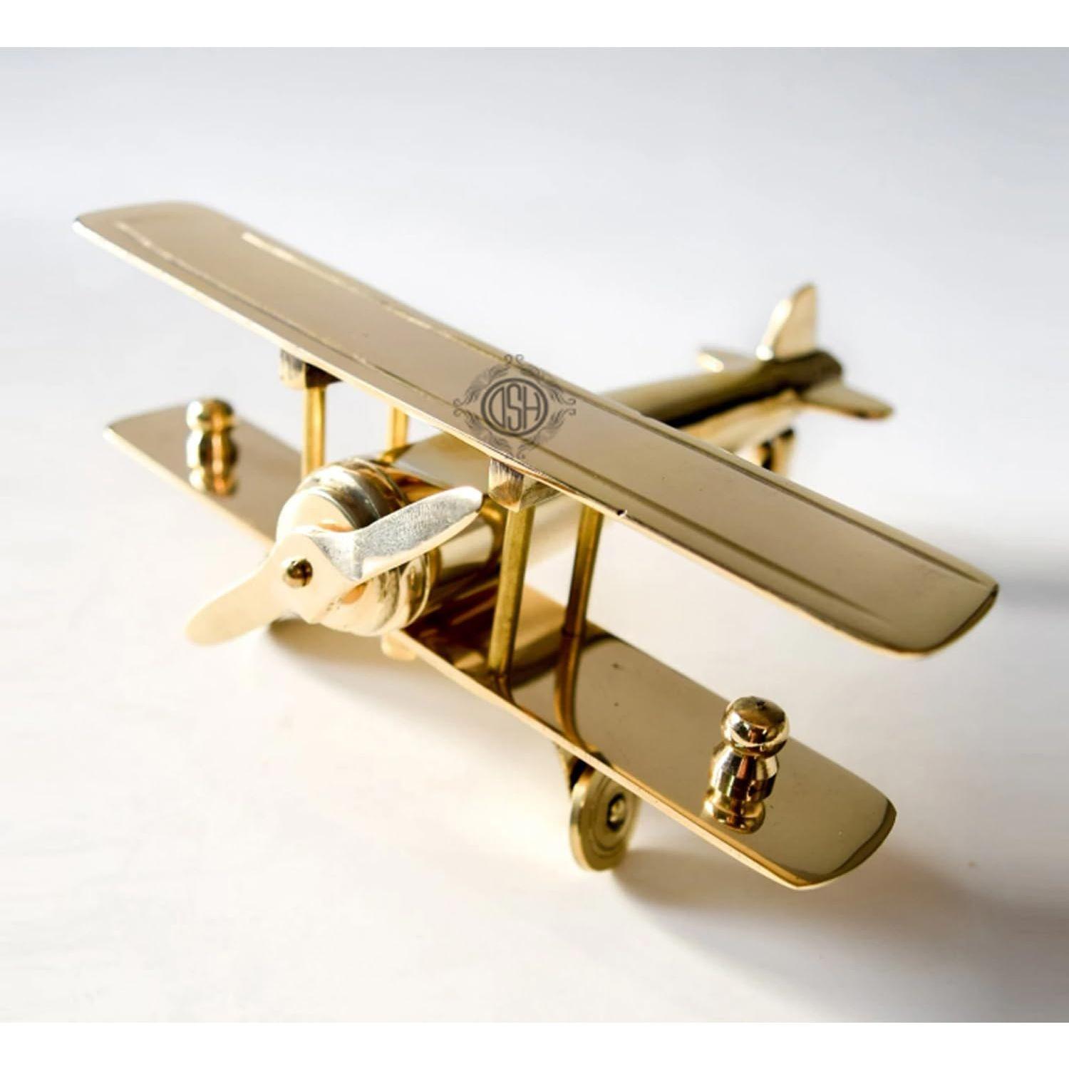 Brass Aeroplane Showpiece, Table Top Miniature Decorative Showpiece for Home Decor & Office Table, Long, Gold
Brass Aeroplane Showpiece, Table Top Miniature Decorative Showpiece for Home Decor & Office Table, Long, Gold