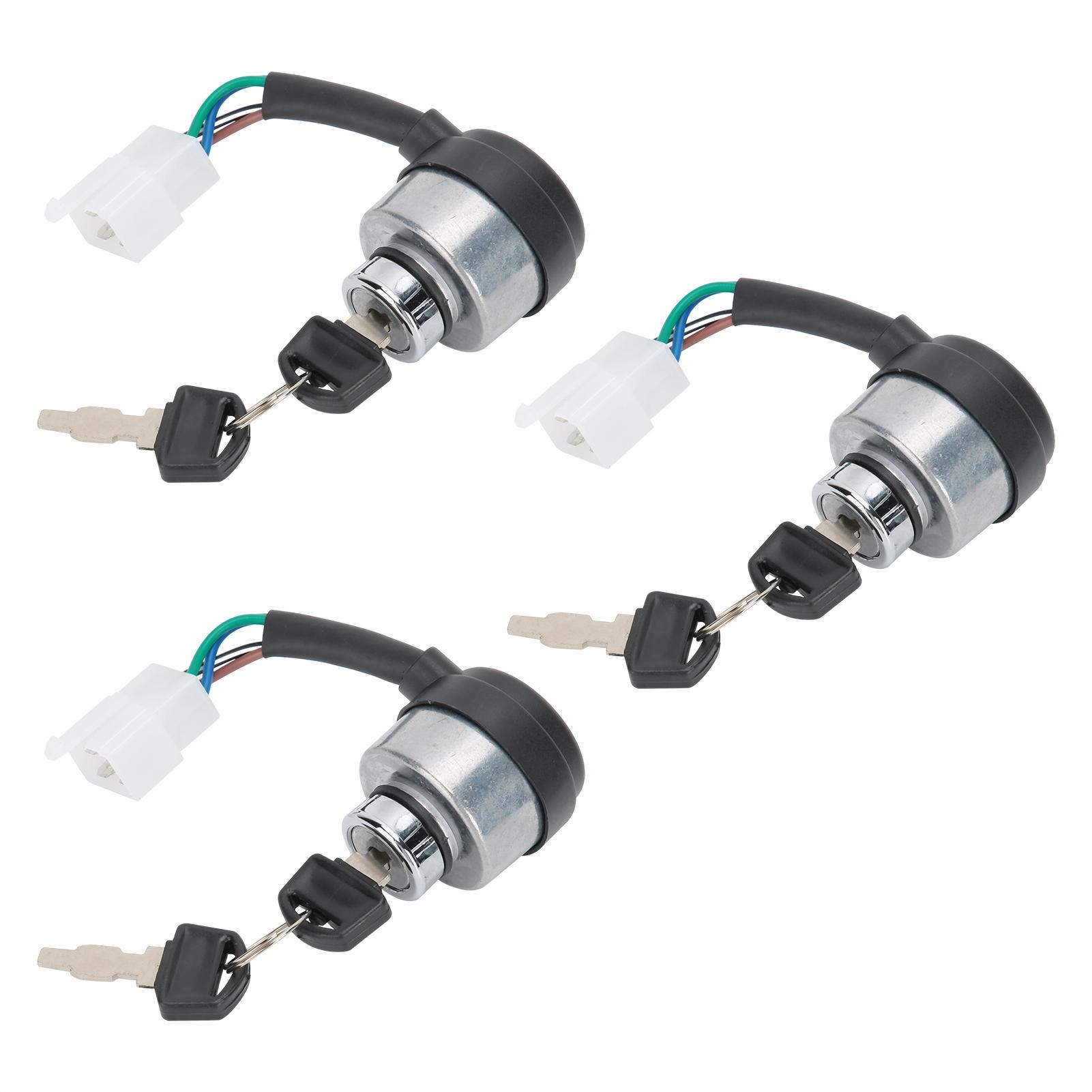 3Set Electric Door Lock 4-Wire Ignition Switch with Keys for 168F/170F/GX160/GX200/GX210
3Set Electric Door Lock 4-Wire Ignition Switch with Keys for 168F/170F/GX160/GX200/GX210