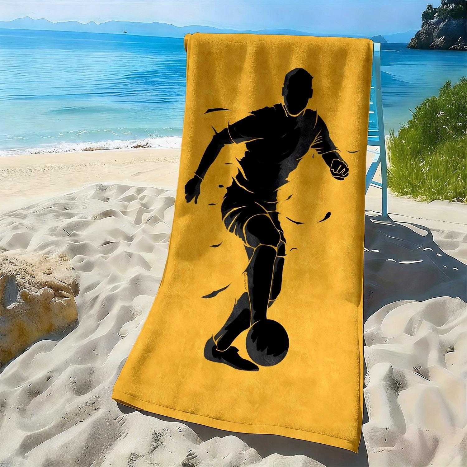 Dynamic football player pattern polyester microfiber beach towel is highly absorbent, suitable for swimming and beach outings W30*H60(CM)
Dynamic football player pattern polyester microfiber beach towel is highly absorbent, suitable for swimming and beach outings W30*H60(CM)