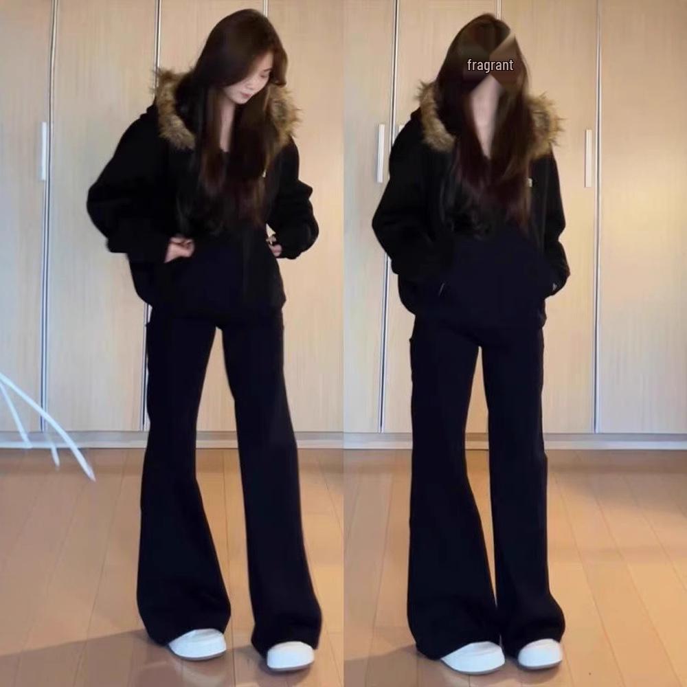 Women s American Retro Black Low-Waisted Slimming Micro-Flare Jeans - Winter Horseshoe Floor-Length Pants Large
Women s American Retro Black Low-Waisted Slimming Micro-Flare Jeans - Winter Horseshoe Floor-Length Pants Large