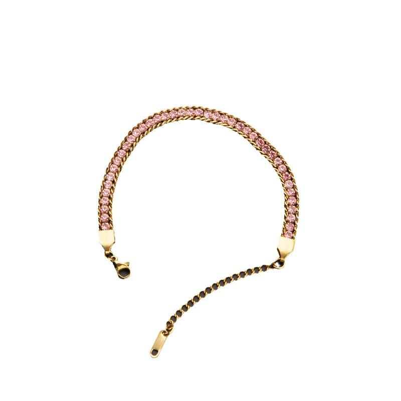European & American Style Stainless Steel Women s Luxury Diamond-Inlaid Bracelet: Elegant, Fashionable, Simple, Triple-Layer Design. Steel Color - White Diamond
European & American Style Stainless Steel Women s Luxury Diamond-Inlaid Bracelet: Elegant, Fashionable, Simple, Triple-Layer Design. Steel Color - White Diamond