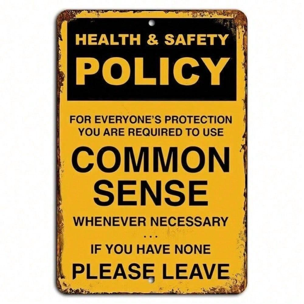 Vintage Sense Policy Metal Sign Wall Art
Vintage Sense Policy Metal Sign Wall Art