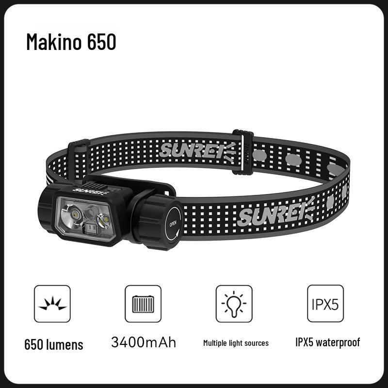Shan Lishi Makino 4 Rechargeable 650 Headlamp for Hiking, Mountaineering, Night Fishing, Off-road Camping - High Brightness with Induction Feature
Shan Lishi Makino 4 Rechargeable 650 Headlamp for Hiking, Mountaineering, Night Fishing, Off-road Camping - High Brightness with Induction Feature