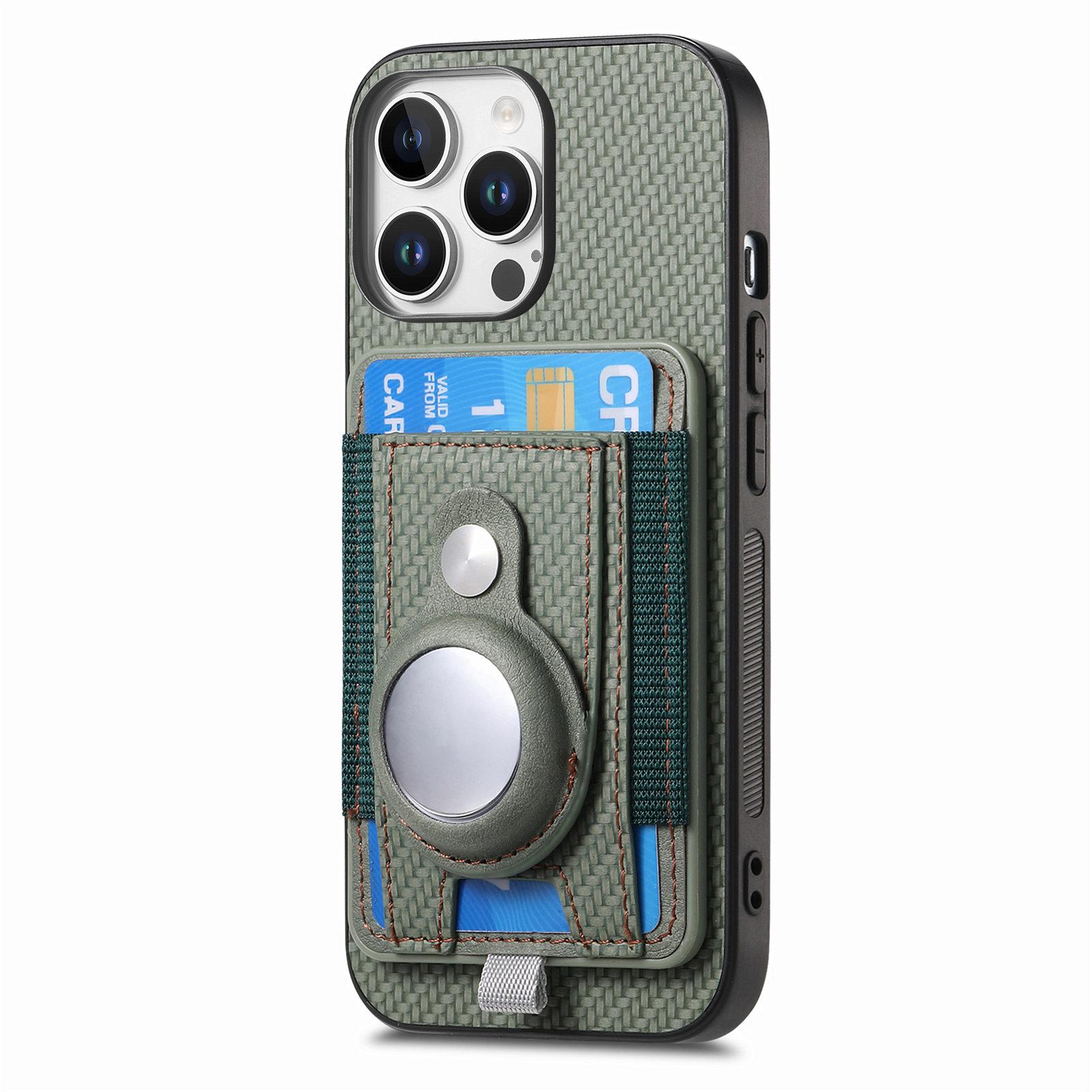 Holder for AirTag/iPhone 16 Pro Max Case Detachable Card Holder Leather+TPU+PC Phone Cover Green
Holder for AirTag/iPhone 16 Pro Max Case Detachable Card Holder Leather+TPU+PC Phone Cover Green