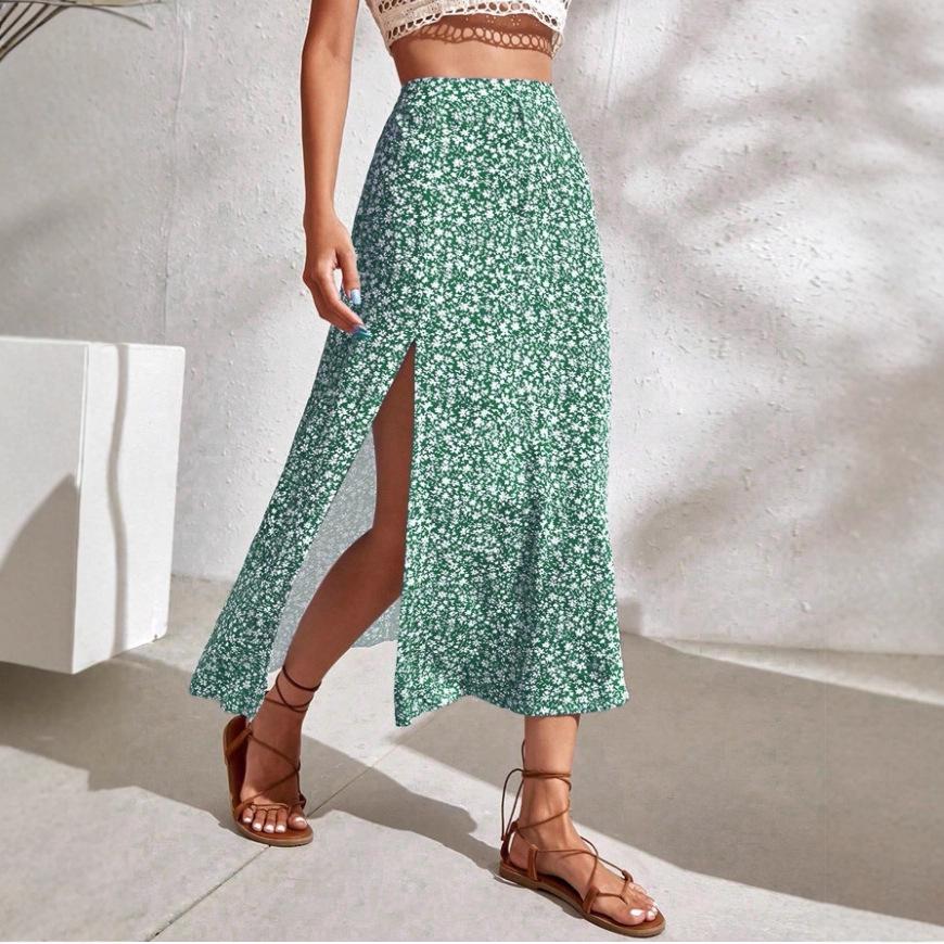 Жіноча квіткова міді-спідниця на резинці зі спідницею на весну-літо Large світло-зелений колір
Жіноча квіткова міді-спідниця на резинці зі спідницею на весну-літо Large світло-зелений колір