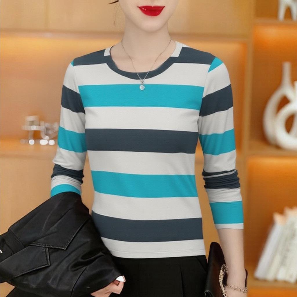 Striped Long Sleeve Slim Fit T-Shirt for Women - Age-Reducing, Tummy Concealing, Flattering Base Layer Fashion Top Extra Large
Striped Long Sleeve Slim Fit T-Shirt for Women - Age-Reducing, Tummy Concealing, Flattering Base Layer Fashion Top Extra Large