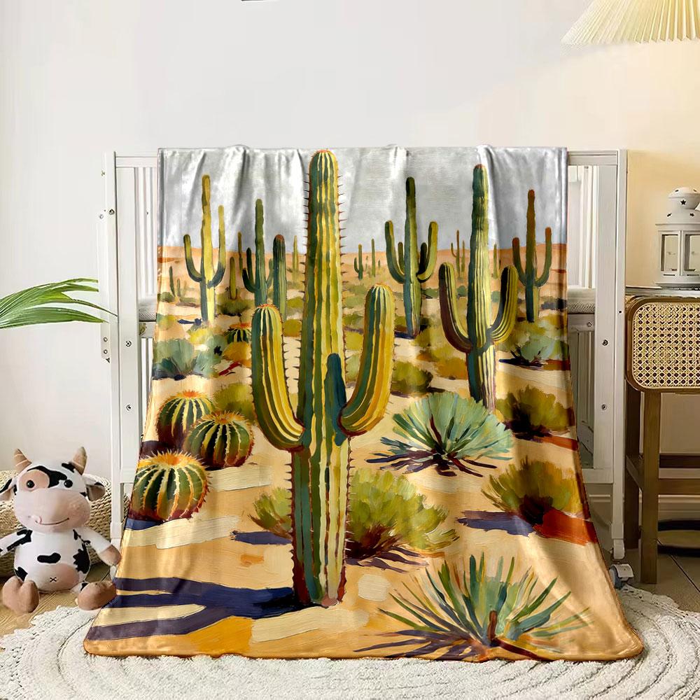 Tall green cacti and other desert plants are scattered across sandy terrain. for all seasons blanket lunch break throw gift 80cm x 120cm
Tall green cacti and other desert plants are scattered across sandy terrain. for all seasons blanket lunch break throw gift 80cm x 120cm