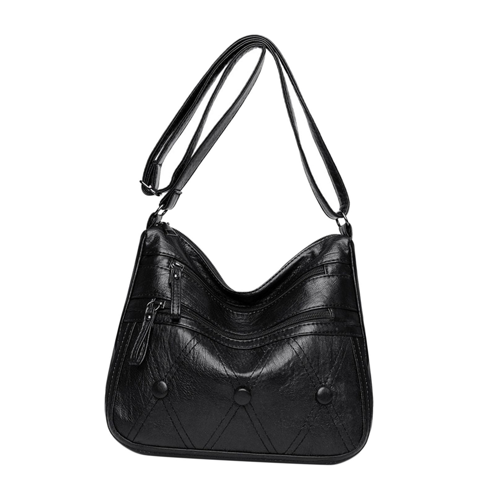 Shoulder Bag for Women Adjustable Strap PU Leather Travel Purse Medium Large Capacity Handbag Simple Fashion Gift for Mother чорний
Shoulder Bag for Women Adjustable Strap PU Leather Travel Purse Medium Large Capacity Handbag Simple Fashion Gift for Mother чорний
