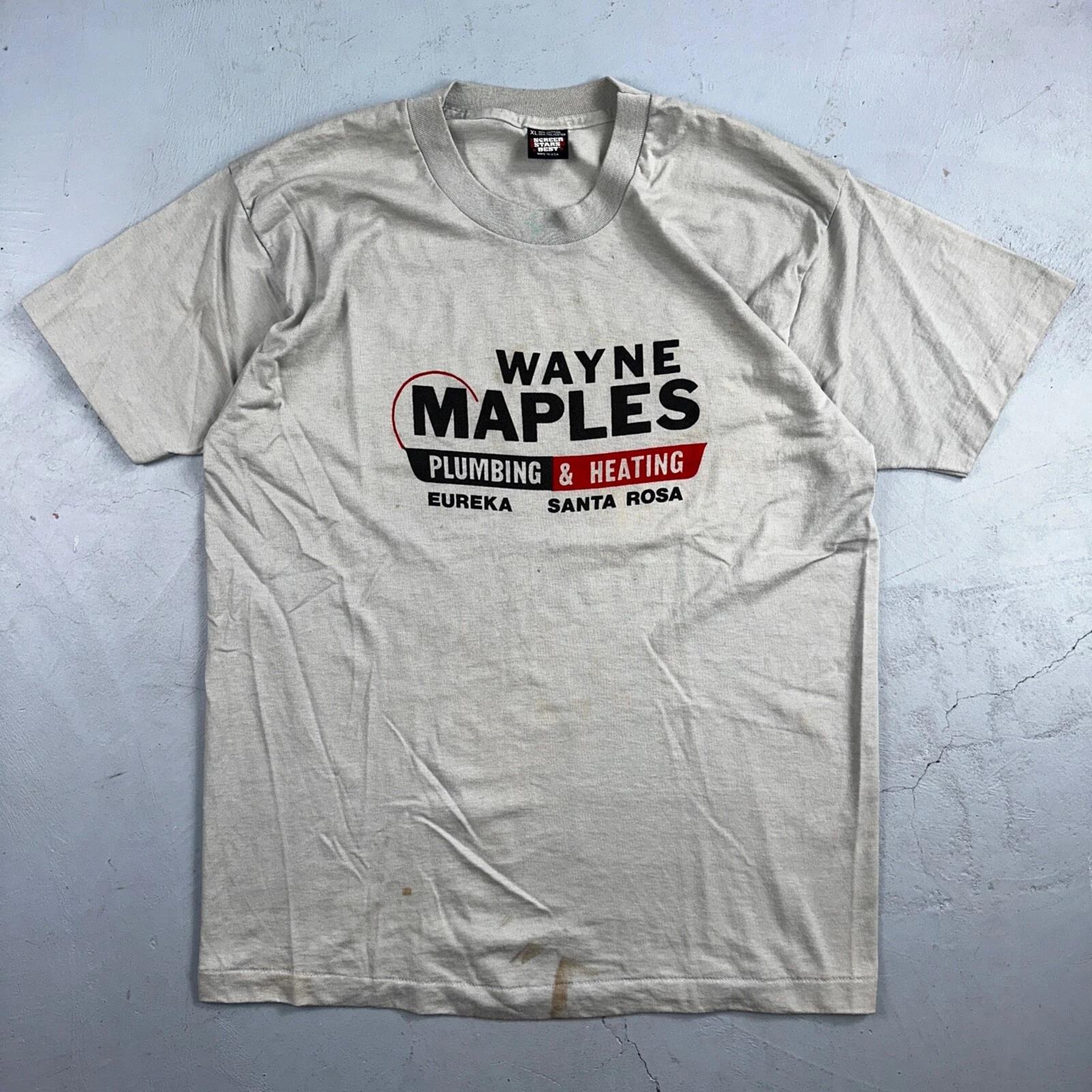 Graphic 90s Wayne Maples VTG T Shirt Plumbing Heating Santa Rosa XL Art Band L
Graphic 90s Wayne Maples VTG T Shirt Plumbing Heating Santa Rosa XL Art Band L