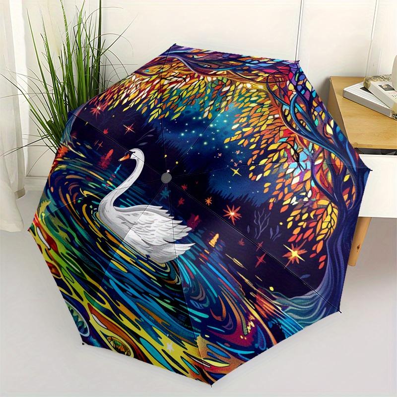 Swan Lake Themed Automatic Opening and Closing Fashion umbrella, Portable Tri fold Small Umbrella for Men and Women,Gift0725026z
Swan Lake Themed Automatic Opening and Closing Fashion umbrella, Portable Tri fold Small Umbrella for Men and Women,Gift0725026z