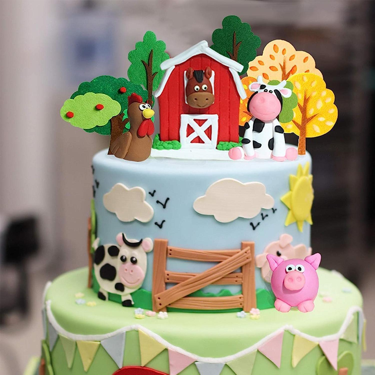 11pcs Farm Animal Cake Decoration Farm Animal Birthday Cake Topper Cow Cake Decoration for Farm Animal Baby Shower Birthday Par
11pcs Farm Animal Cake Decoration Farm Animal Birthday Cake Topper Cow Cake Decoration for Farm Animal Baby Shower Birthday Par