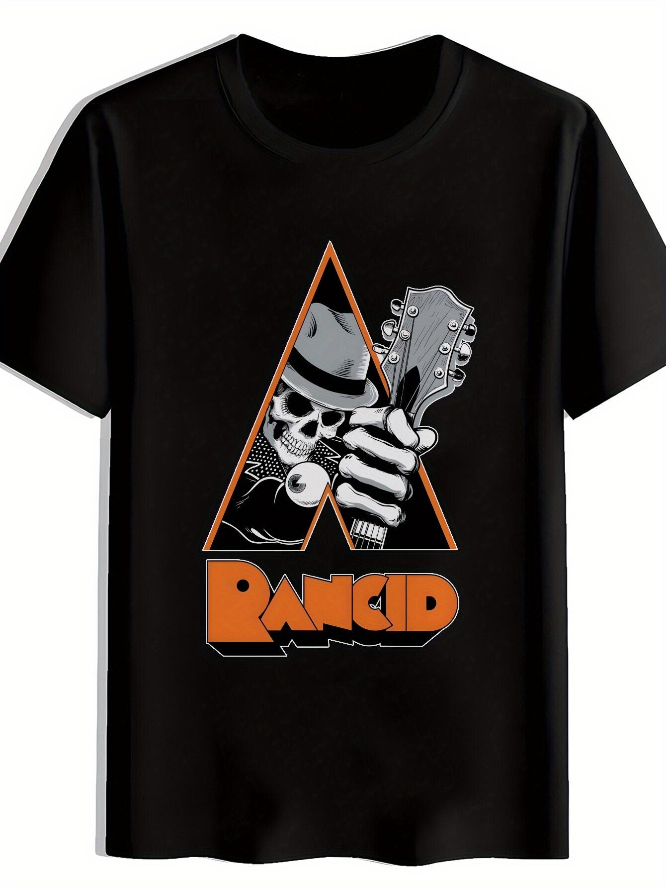 Vintage Rock Band Graphic T-shirt - Black Short Sleeve Round Neck Tee with Skull & Guitar Print XL
Vintage Rock Band Graphic T-shirt - Black Short Sleeve Round Neck Tee with Skull & Guitar Print XL