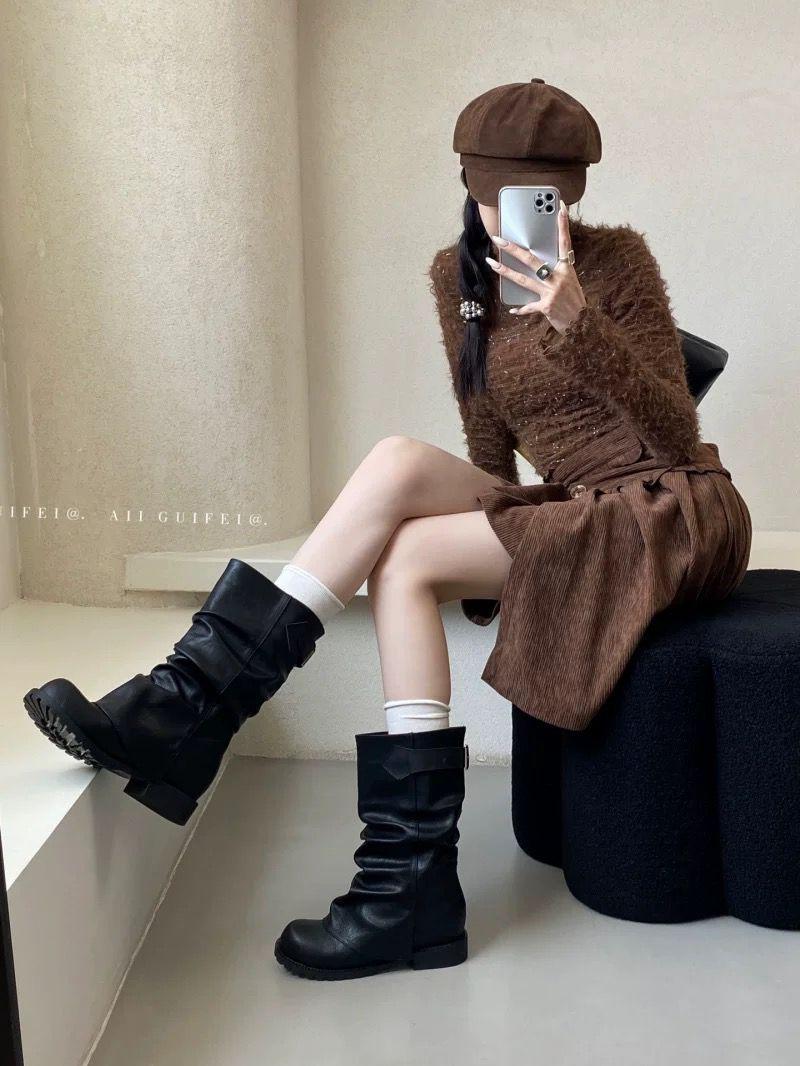 Pants boots short boots women s new boots 2025 autumn and winter retro fashionable medium boots inner height increase with skirt Martin boots 40
Pants boots short boots women s new boots 2025 autumn and winter retro fashionable medium boots inner height increase with skirt Martin boots 40
