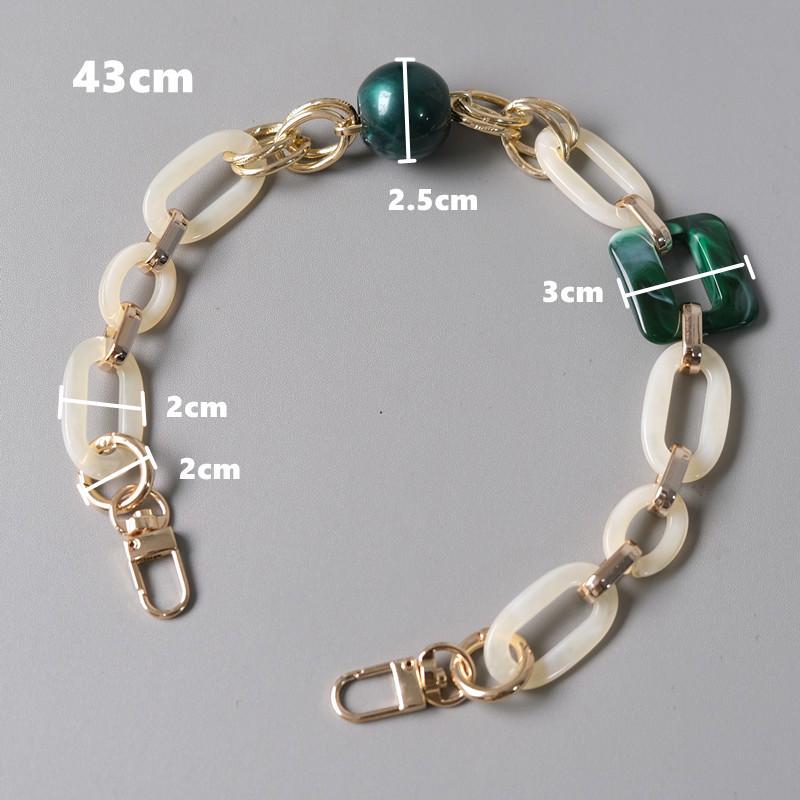 Новий аксесуар для жіночої сумки Білий Зелений Червоний Деталі з акрилової смоли Розкішний браслет ручної роботи Жіноча змінна ручка для сумки Кольцо 43CM зелений
Новий аксесуар для жіночої сумки Білий Зелений Червоний Деталі з акрилової смоли Розкішний браслет ручної роботи Жіноча змінна ручка для сумки Кольцо 43CM зелений