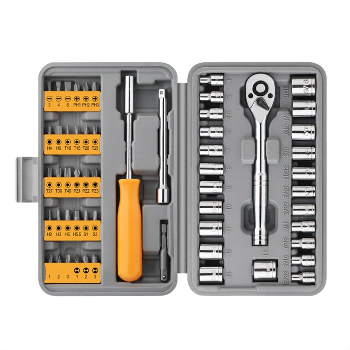 2025+ 57Pcs Socket Wrench Auto Repair Tool Set Batch Ratchet Wrench Repair Tool Multi-Function Toolbox Hardware Tools China Mainland
2025+ 57Pcs Socket Wrench Auto Repair Tool Set Batch Ratchet Wrench Repair Tool Multi-Function Toolbox Hardware Tools China Mainland