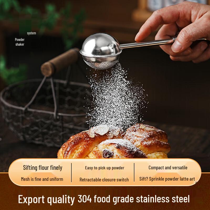 Stainless Steel Baking Powder Duster & Sieve
Stainless Steel Baking Powder Duster & Sieve