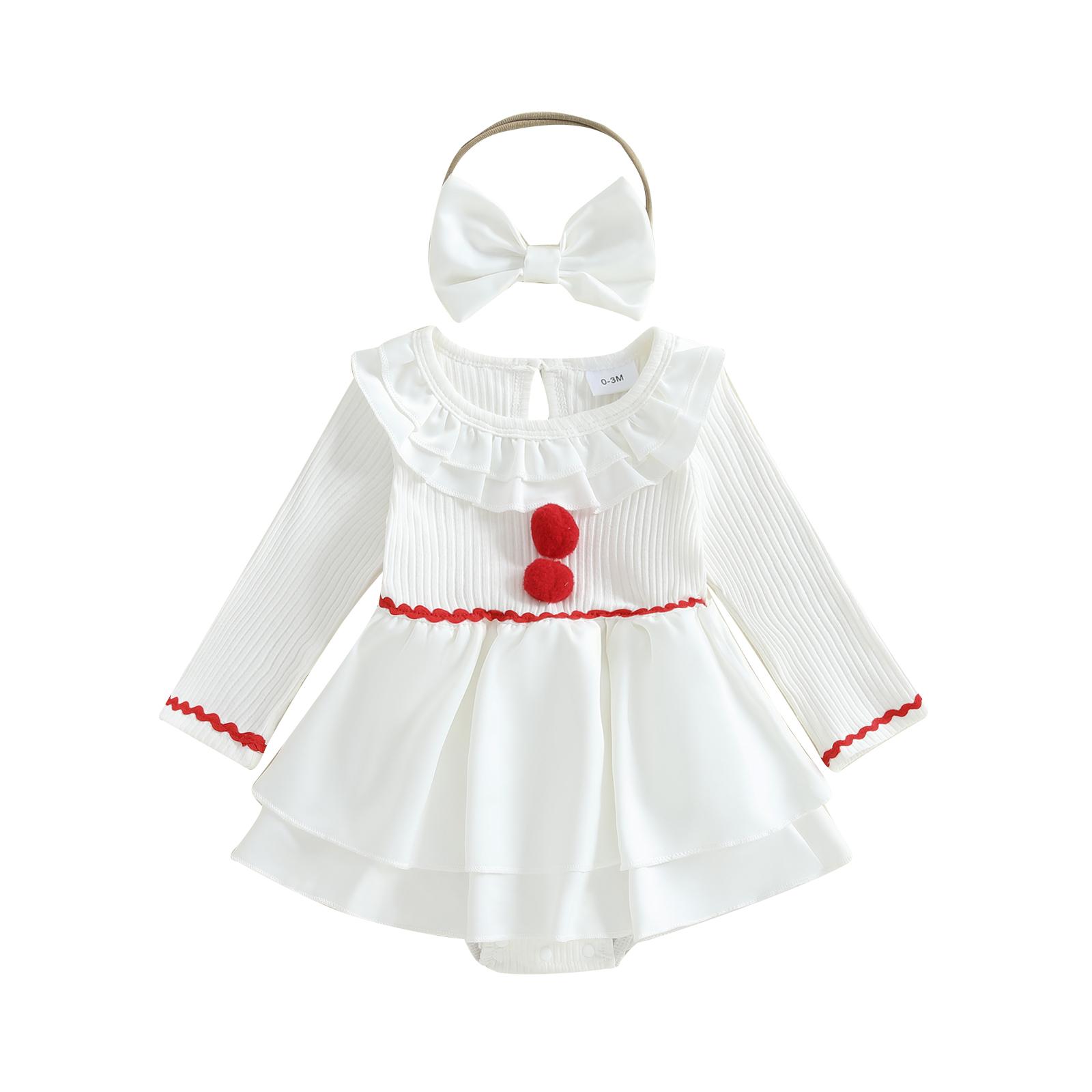 Baby Girls Long Sleeves Romper Patchwork Fur Ball Doll Collar Jumpsuits and Cute Headband Set for Toddler 0-3M слонова кістка
Baby Girls Long Sleeves Romper Patchwork Fur Ball Doll Collar Jumpsuits and Cute Headband Set for Toddler 0-3M слонова кістка