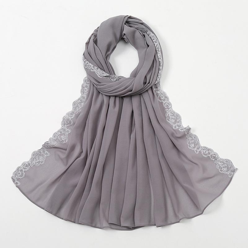 Elegant Women Simple Chiffon Lace Solid Silk Scarf Headscarf Wrap Shawls Sunscreen Bandana Hijab Mujer Scarve Pareo Summer New One Size& 8Y
Elegant Women Simple Chiffon Lace Solid Silk Scarf Headscarf Wrap Shawls Sunscreen Bandana Hijab Mujer Scarve Pareo Summer New One Size& 8Y