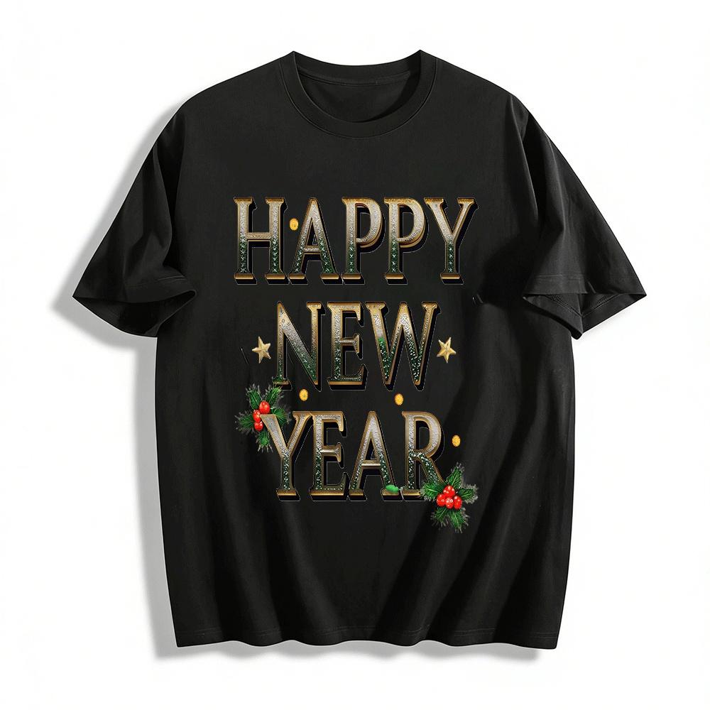 Vintage Holly Happy New Year Print Casual Long Sleeve Top Pure cotton T-shirt XXS
Vintage Holly Happy New Year Print Casual Long Sleeve Top Pure cotton T-shirt XXS