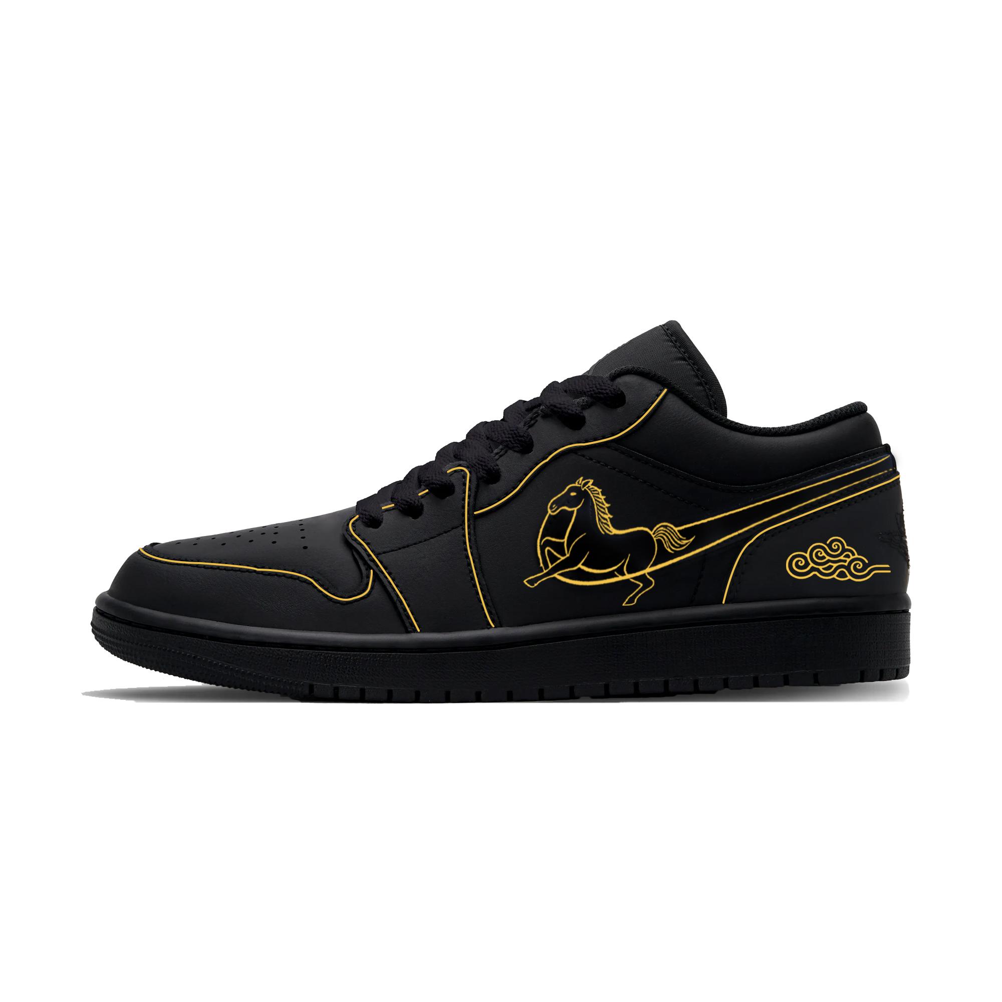 Jordan Air Jordan 1 Golden Horse Leaping Low top Vintage Basketball Shoes Unisex Black Gold 553558-093(Team855-) 41
Jordan Air Jordan 1 Golden Horse Leaping Low top Vintage Basketball Shoes Unisex Black Gold 553558-093(Team855-) 41