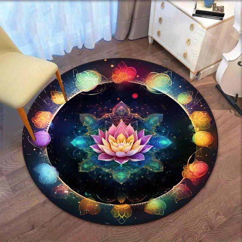 Lotus Chakra Mandala Round Rug Spiritual Yoga Meditation Rainbow Energy Healing Decor Anti Slip Floor Mat 60cmx60cm
Lotus Chakra Mandala Round Rug Spiritual Yoga Meditation Rainbow Energy Healing Decor Anti Slip Floor Mat 60cmx60cm
