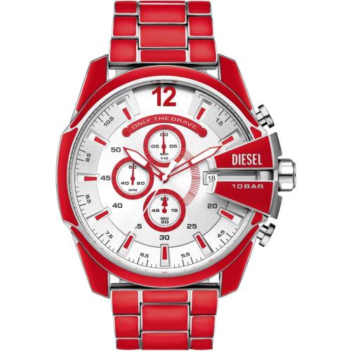 Diesel Men s Mega Chief Chronograph Movement Stainless Steel Watch, 51mm Case, Red & White, 51mm, with Bracelet
Diesel Men s Mega Chief Chronograph Movement Stainless Steel Watch, 51mm Case, Red & White, 51mm, with Bracelet