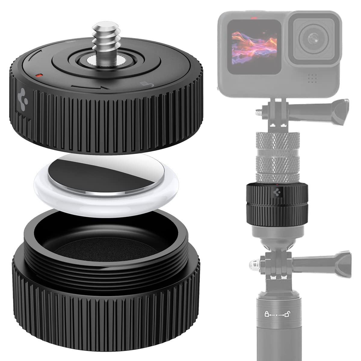 Кріплення-адаптер Spigen для камери Nikon Canon GoPro Hero GoPro Hero GoPro Hero GoPro Hero DJI DJI Pocket та DJI Action 2 Камер AHP04759 AirTag, DSLR, чорний
Кріплення-адаптер Spigen для камери Nikon Canon GoPro Hero GoPro Hero GoPro Hero GoPro Hero DJI DJI Pocket та DJI Action 2 Камер AHP04759 AirTag, DSLR, чорний