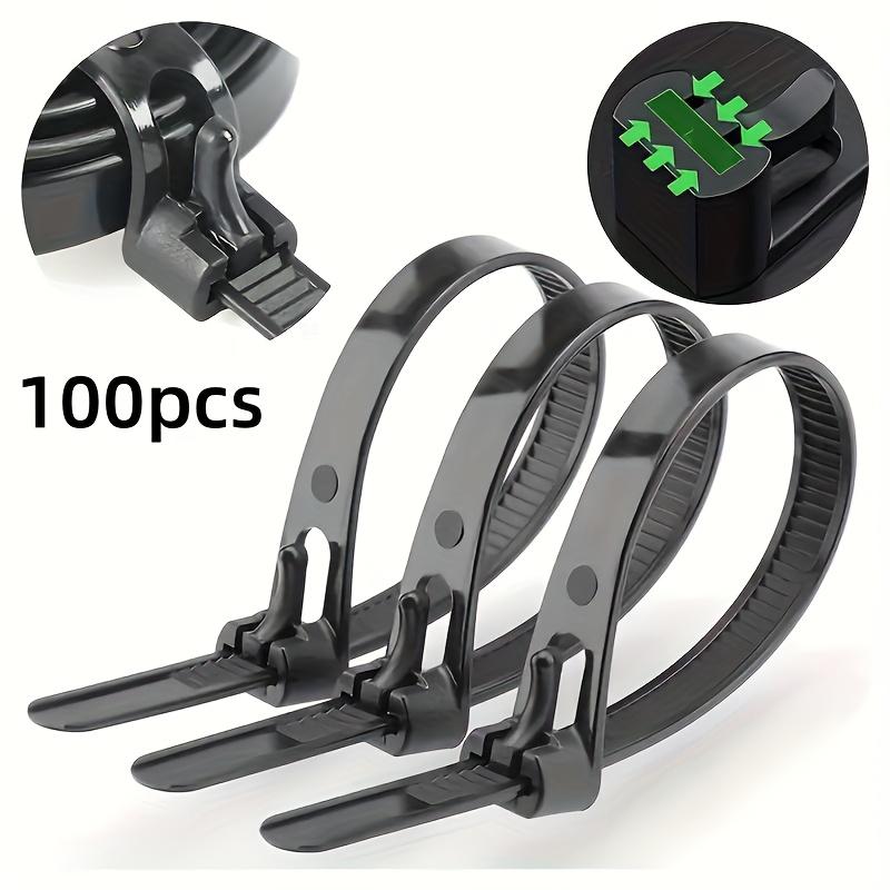100pcs Quick Release Reusable Plastic Cable Zip Ties with Durable Nylon Wire Fasteners for Home, Office, Adjustable Bag Seals and Tag Fasteners 100Pcs
100pcs Quick Release Reusable Plastic Cable Zip Ties with Durable Nylon Wire Fasteners for Home, Office, Adjustable Bag Seals and Tag Fasteners 100Pcs
