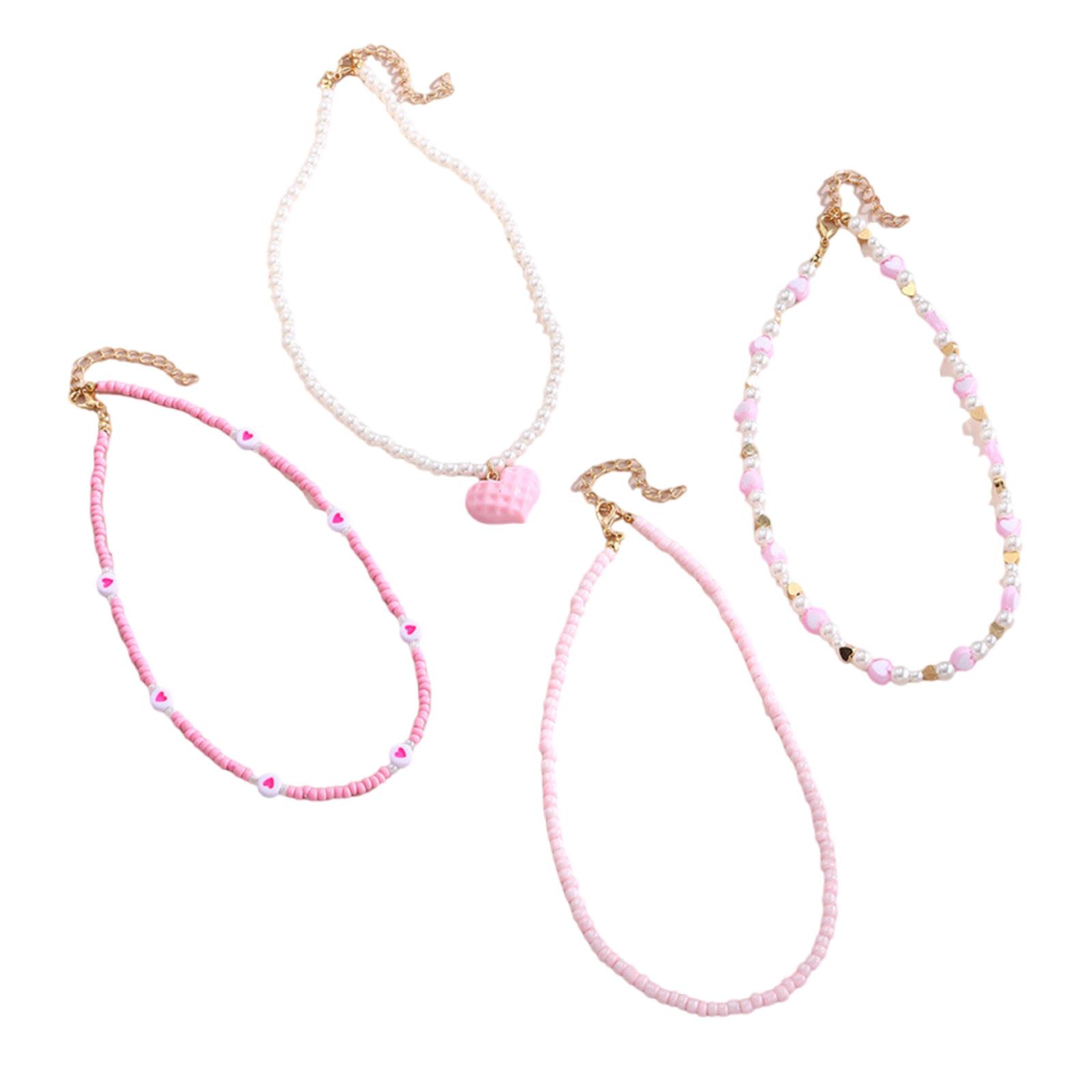 4Pcs Handmade Girls Butterfly Heart Flower Beaded Necklace Set Adjustable Neckchain Elegant Jewelry For Kids Teens 1
4Pcs Handmade Girls Butterfly Heart Flower Beaded Necklace Set Adjustable Neckchain Elegant Jewelry For Kids Teens 1