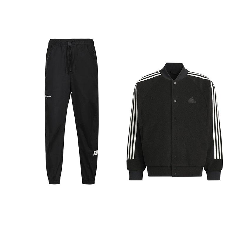Adidas Long Sleeve Loose Fit Jacket Logo Cuffed Knit Pants Casual Sports Set Men Sports Set Black IP4989+-JI6638 S
Adidas Long Sleeve Loose Fit Jacket Logo Cuffed Knit Pants Casual Sports Set Men Sports Set Black IP4989+-JI6638 S
