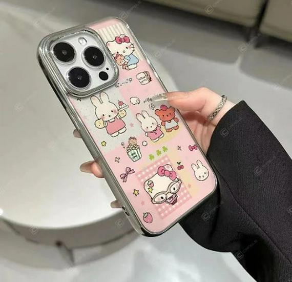 Electroplated Silver Frame Hello Kitty & Miffy Rabbit Case for Apple 17 Pro Max 16 Transparent 15 Simple 14/13 Pro Apple 7 Plus/8 Plus
Electroplated Silver Frame Hello Kitty & Miffy Rabbit Case for Apple 17 Pro Max 16 Transparent 15 Simple 14/13 Pro Apple 7 Plus/8 Plus