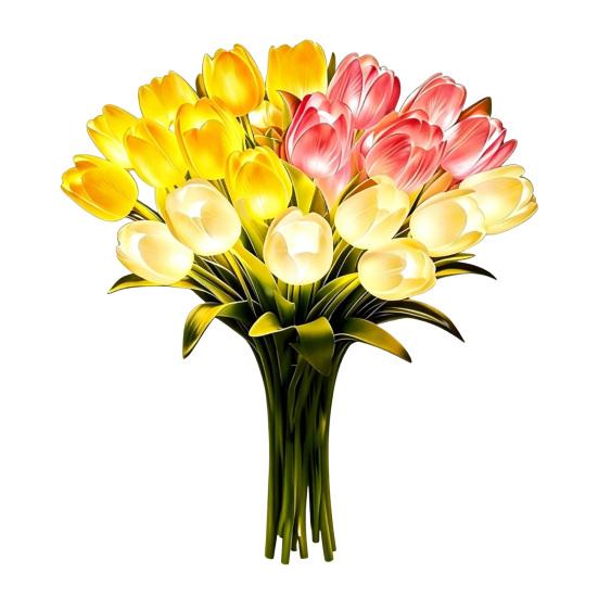 Artificial Tulip Light LED Tulip Bouquet Night Lamp with Realistic PU Petals Glitter 10pcs різнокольоровий
Artificial Tulip Light LED Tulip Bouquet Night Lamp with Realistic PU Petals Glitter 10pcs різнокольоровий