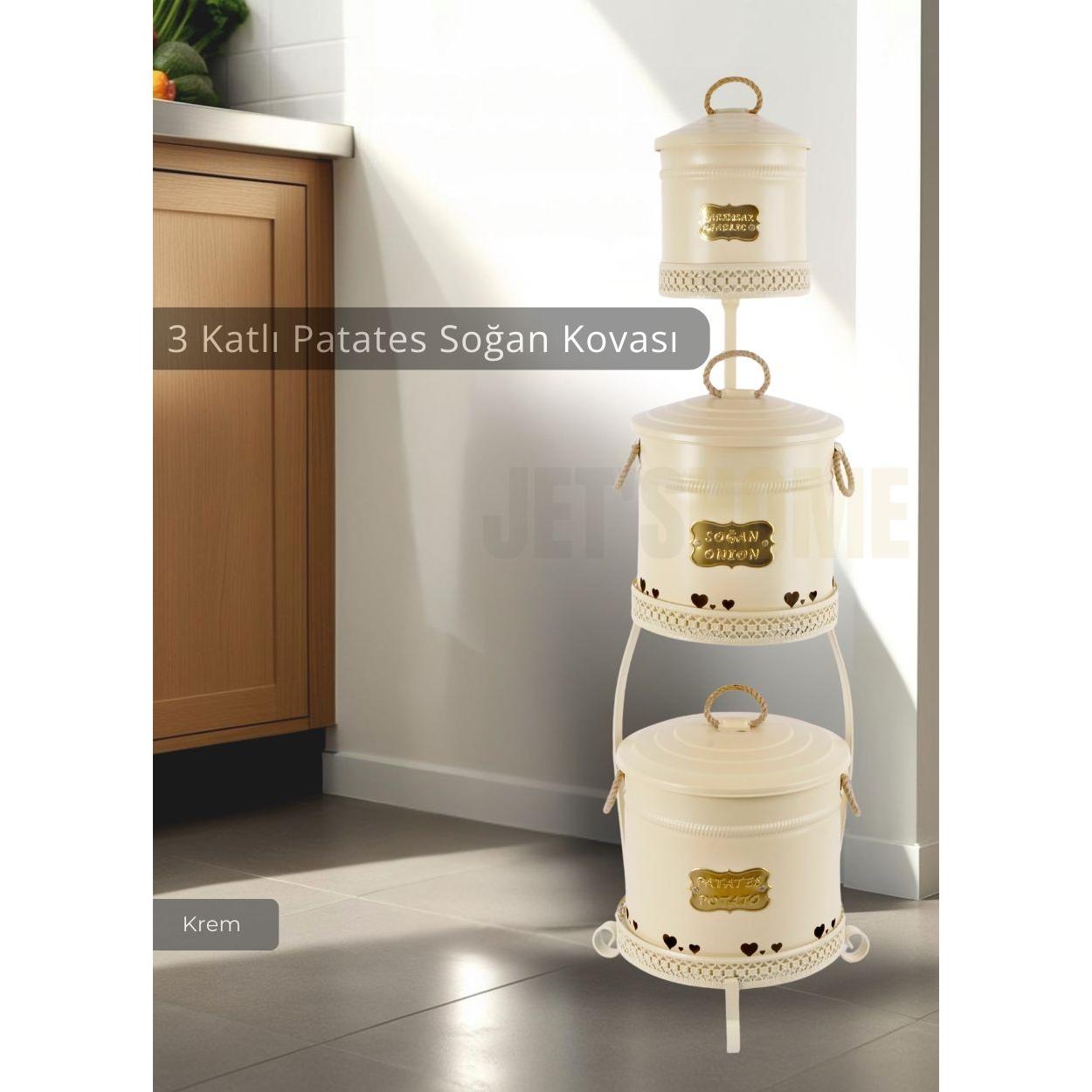 Patates Soğan Sarımsak Kovası 3 Katlı Sebzelik Paslanmaz Organizer Patates Soğan Sepeti Krem
Patates Soğan Sarımsak Kovası 3 Katlı Sebzelik Paslanmaz Organizer Patates Soğan Sepeti Krem