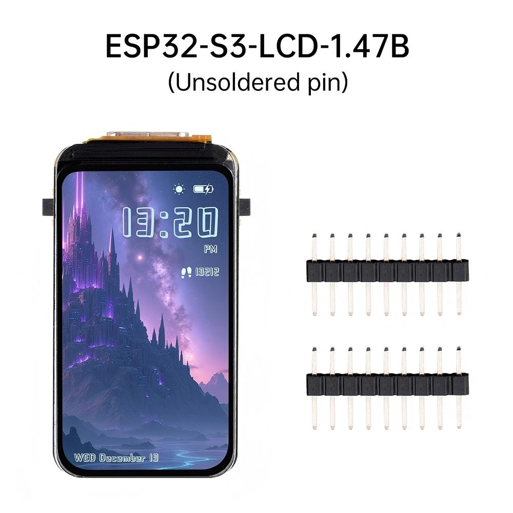 ESP32-S3 1.47-inch LCD Screen WIFI Bluetooth Development Board With RGB Color 172 × 320 Dual Core Processor Support Micro SD
ESP32-S3 1.47-inch LCD Screen WIFI Bluetooth Development Board With RGB Color 172 × 320 Dual Core Processor Support Micro SD