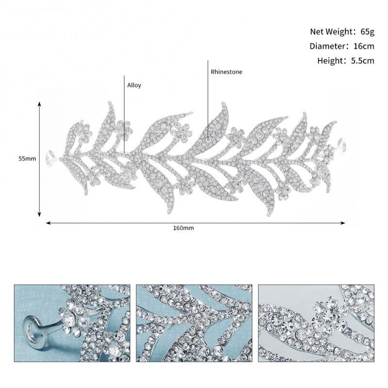 Alloy Hair Accessories Headband Simple Diamond-encrusted Bridal Strap Head Buckle Inssen Beautiful Flower Leaf Rhinestones
Alloy Hair Accessories Headband Simple Diamond-encrusted Bridal Strap Head Buckle Inssen Beautiful Flower Leaf Rhinestones