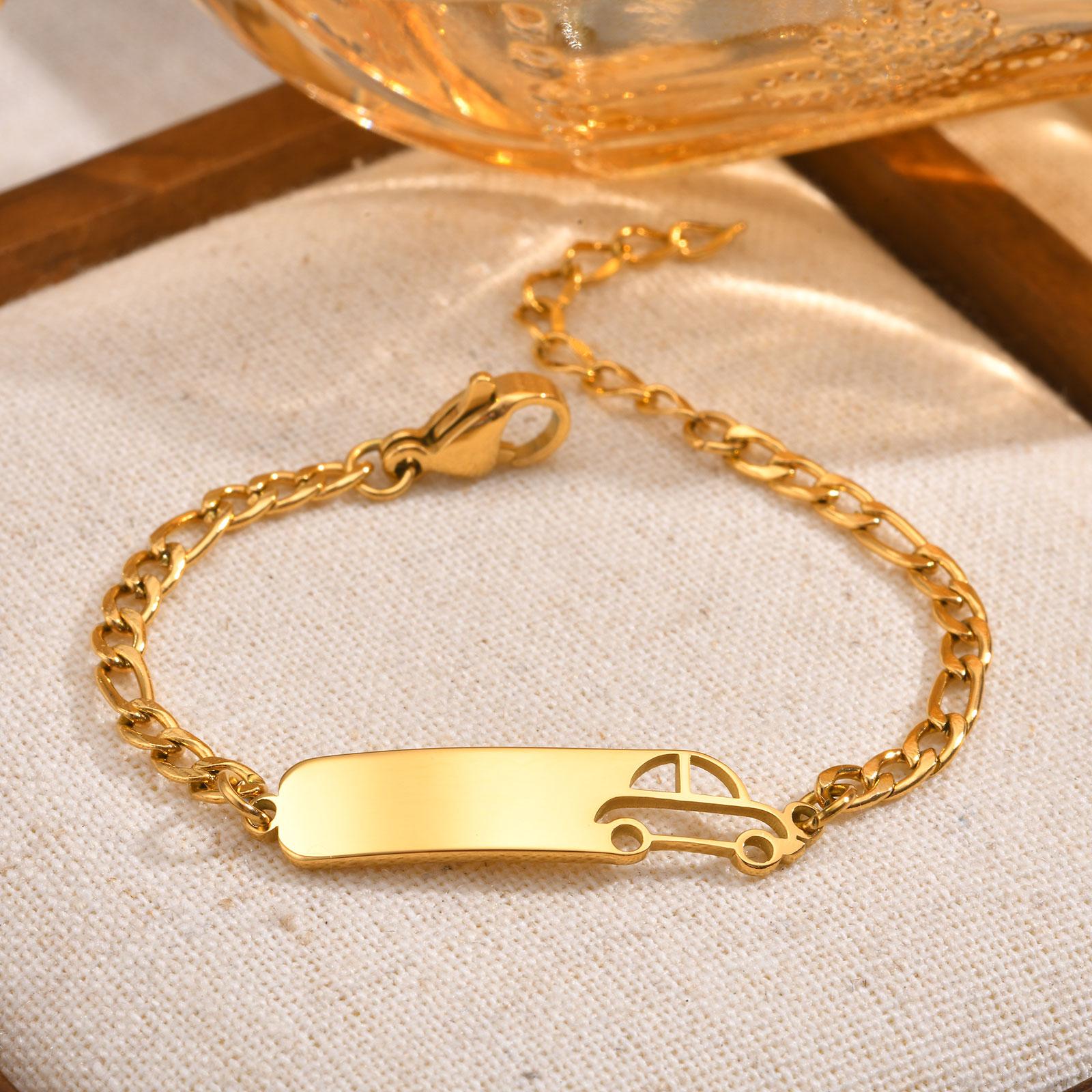 Free Engraving Name Date Bracelet for Baby,Hollow Butterfly Bracelet, Gold Color Stainless Steel NK Chain Bracelets Add Text
Free Engraving Name Date Bracelet for Baby,Hollow Butterfly Bracelet, Gold Color Stainless Steel NK Chain Bracelets Add Text