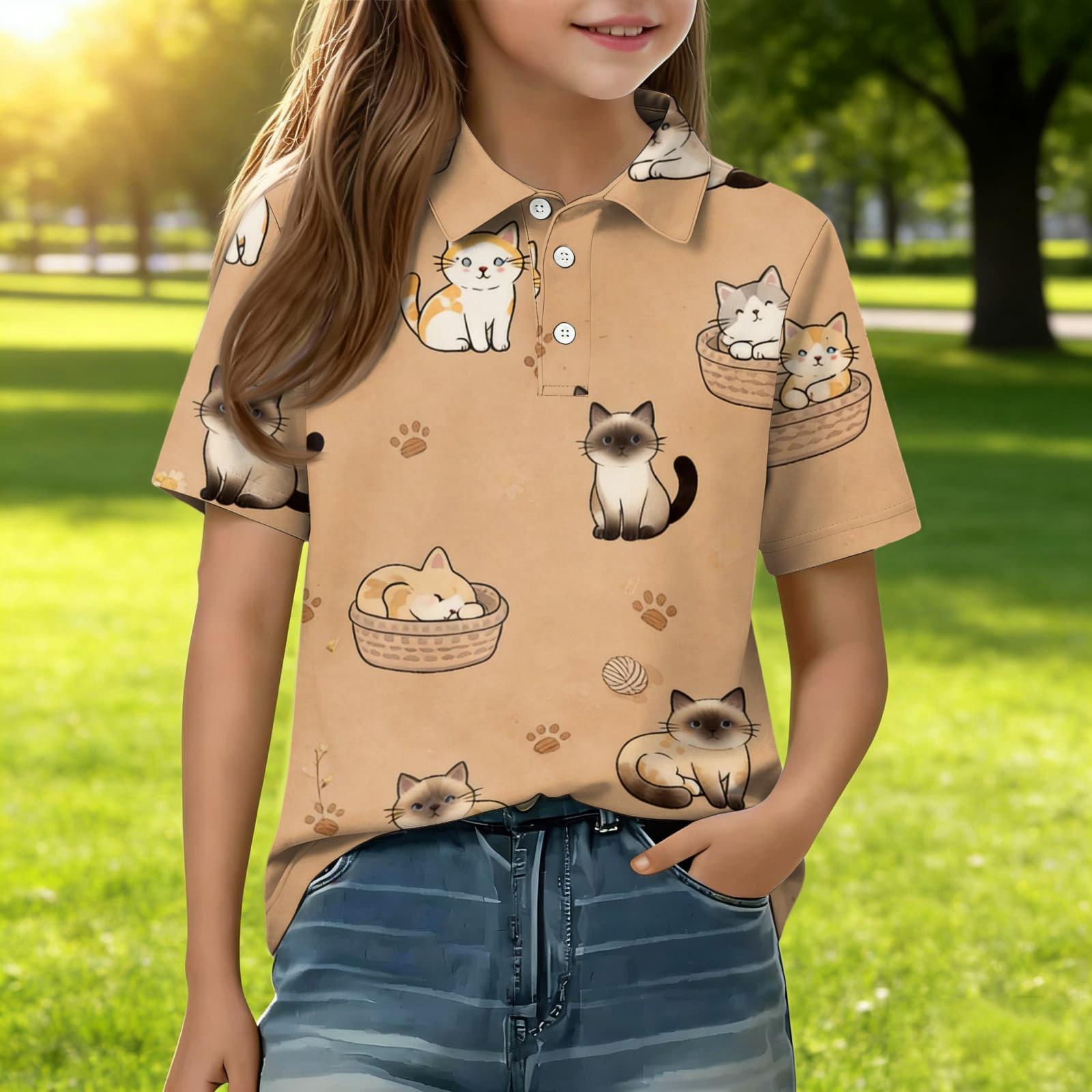 Kids Casual Short Sleeve Polo Shirt Animal Pattern Printed Lightweight Breathable Top for Everyday Wear 160 чорний
Kids Casual Short Sleeve Polo Shirt Animal Pattern Printed Lightweight Breathable Top for Everyday Wear 160 чорний