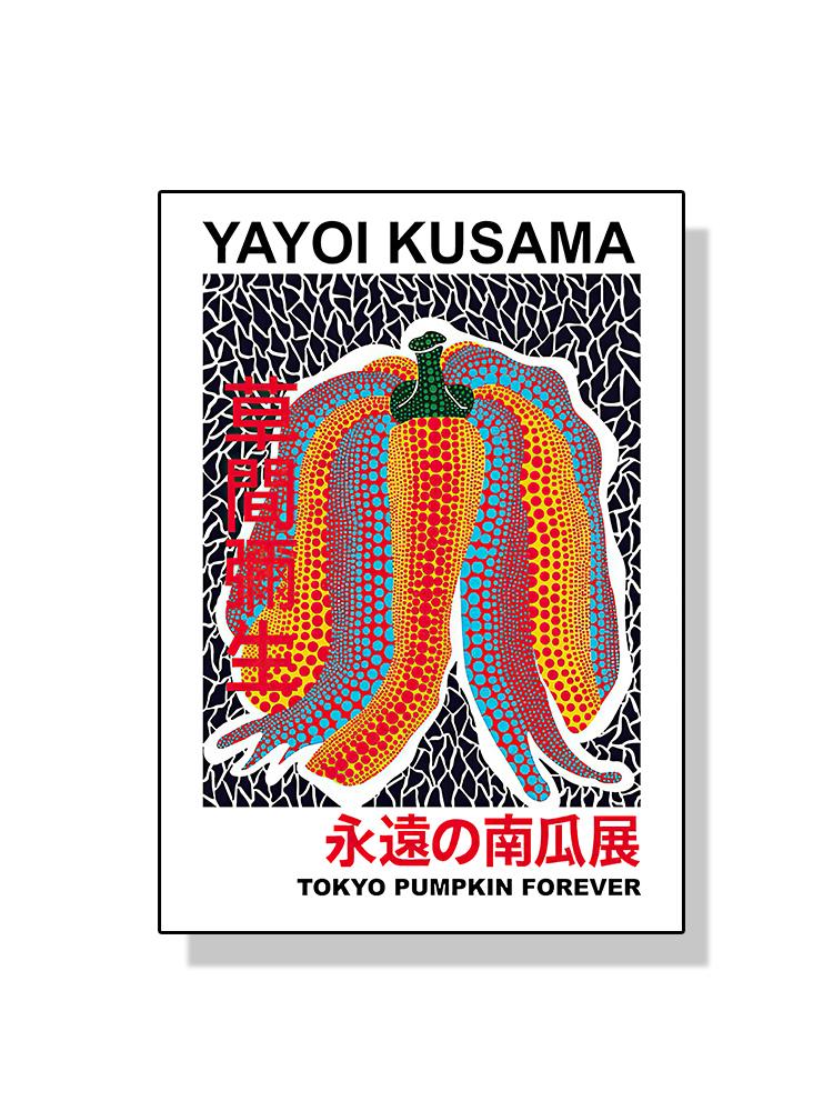 Художня виставка Yayoi Kusama Гарбузові квіти Плакат Абстрактний живопис на полотні Японія Ретро Настінне зображення для сучасного декору вітальні 70x100cm No Fram
Художня виставка Yayoi Kusama Гарбузові квіти Плакат Абстрактний живопис на полотні Японія Ретро Настінне зображення для сучасного декору вітальні 70x100cm No Fram