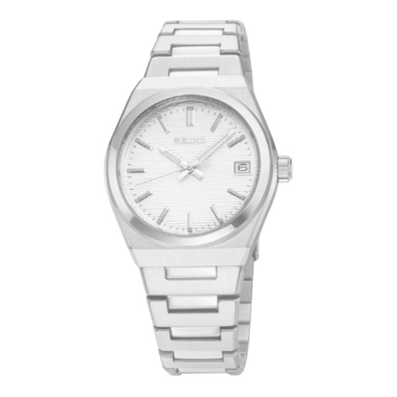 SEIKO 100 meters waterproof Quartz Steel Strap 33.8mm women s watch white dial SUR573P1 синій
SEIKO 100 meters waterproof Quartz Steel Strap 33.8mm women s watch white dial SUR573P1 синій