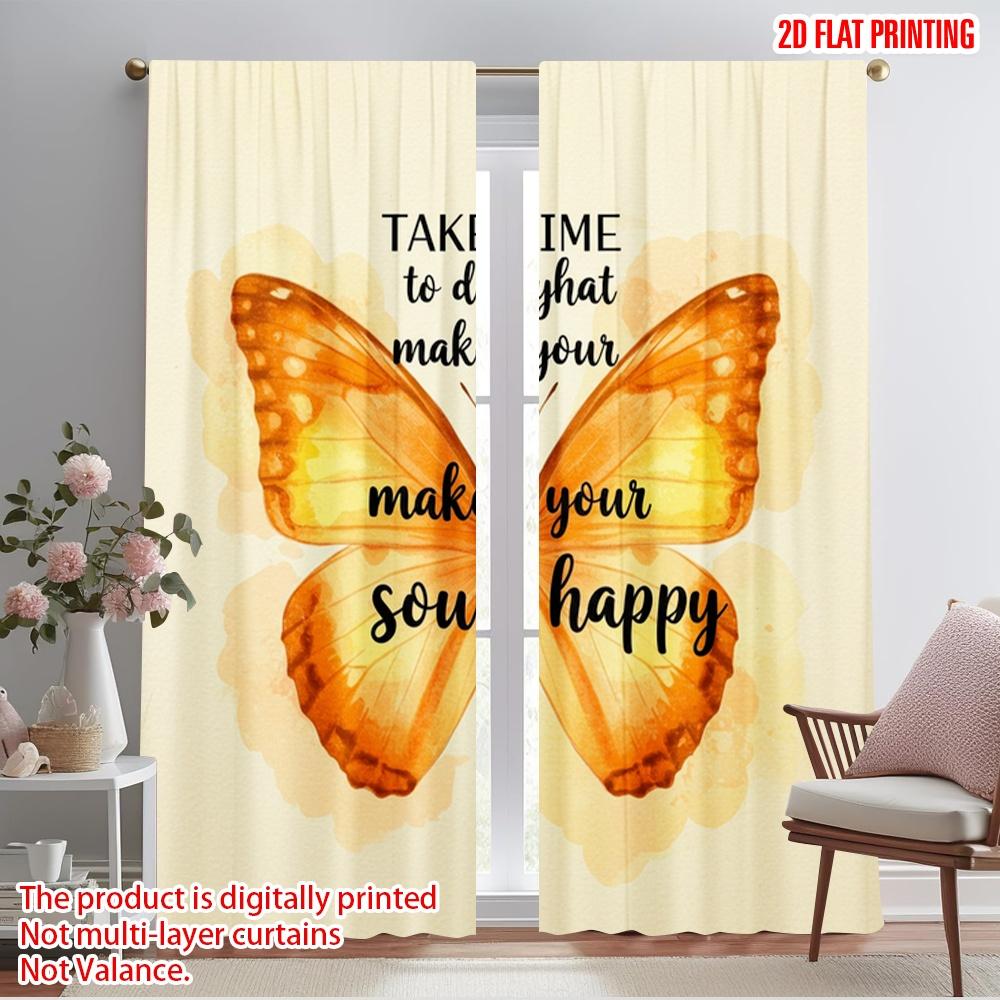 2pcs 2D flat printing Drapes Take Time Soul Happy Butterfly Fabric Without Electricity Party Decorations Perfect for room decor 52.50×116.00 CM 2pcs
2pcs 2D flat printing Drapes Take Time Soul Happy Butterfly Fabric Without Electricity Party Decorations Perfect for room decor 52.50×116.00 CM 2pcs