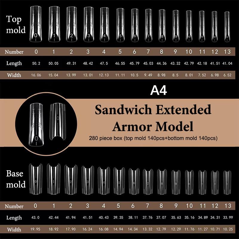 280 шт. Двойные формы для сэндвич-наращивания ногтей, верхние формы, форма гроб, миндаль, акриловые, верхние и нижние формы, 14 размеров, формы для ногтей
280 шт. Двойные формы для сэндвич-наращивания ногтей, верхние формы, форма гроб, миндаль, акриловые, верхние и нижние формы, 14 размеров, формы для ногтей