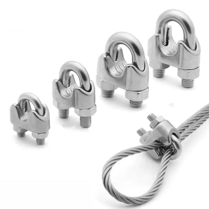 2pcs Stainless Steel U-Type Cable Clamp M2-M18 Steel Wire Rope Clip U Bolt Saddle Fastener Clothesline Tightener Hardware Tool M2
2pcs Stainless Steel U-Type Cable Clamp M2-M18 Steel Wire Rope Clip U Bolt Saddle Fastener Clothesline Tightener Hardware Tool M2