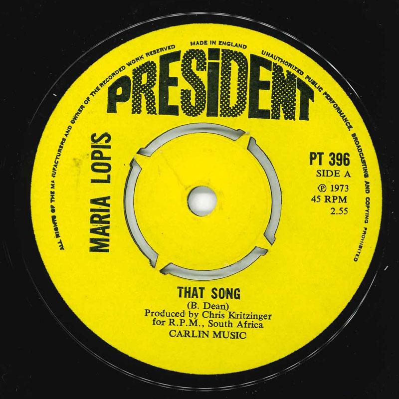 7inch Record MARIA LOPIS - I m On Fire / That Song PT396 President Recor 1973 UK Pop Used
7inch Record MARIA LOPIS - I m On Fire / That Song PT396 President Recor 1973 UK Pop Used