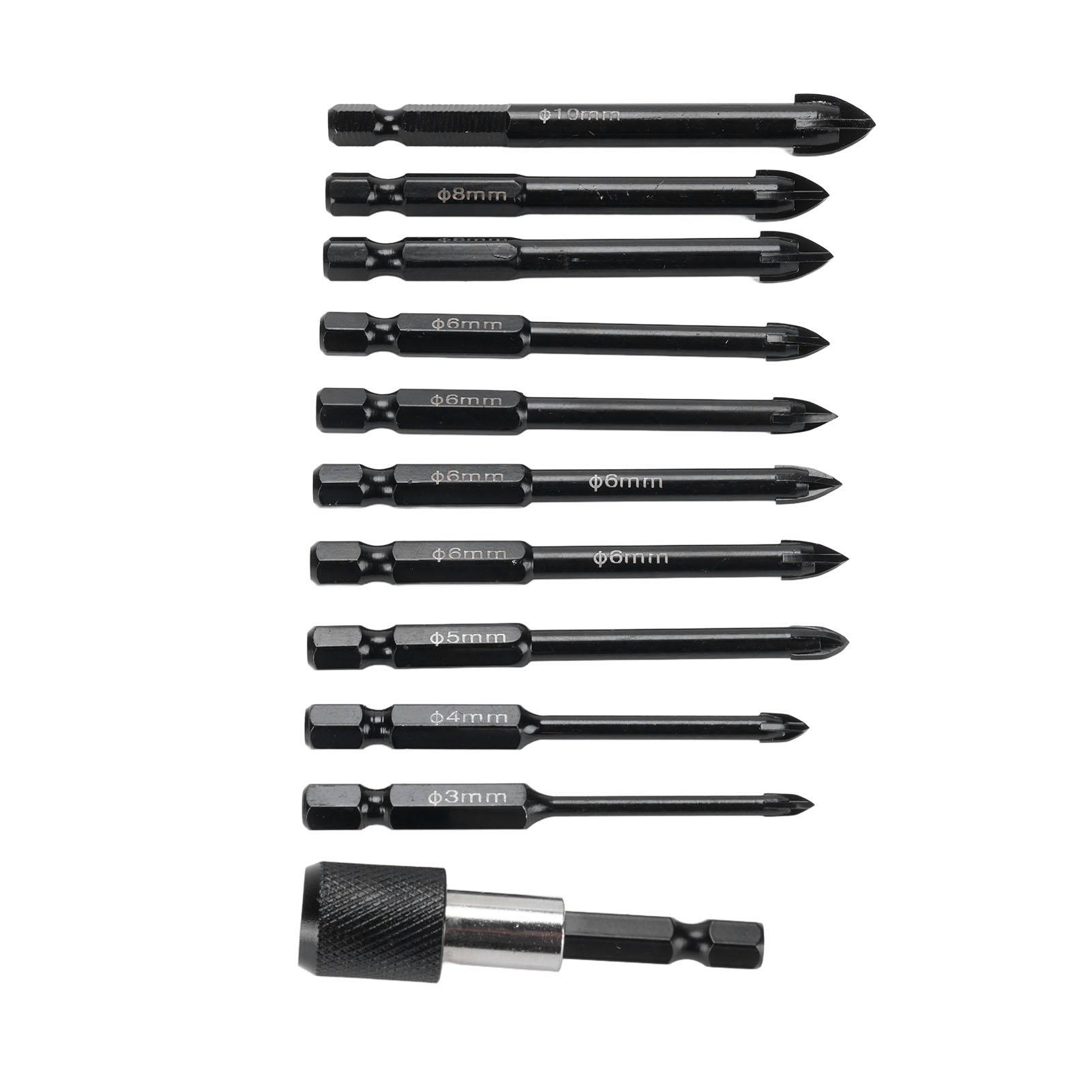 10PCS Four Flute Drill Bit Set Stainless Steel Universal Four Edged Glass Concrete Drill Bits for Tile Glass Marble Wood
10PCS Four Flute Drill Bit Set Stainless Steel Universal Four Edged Glass Concrete Drill Bits for Tile Glass Marble Wood