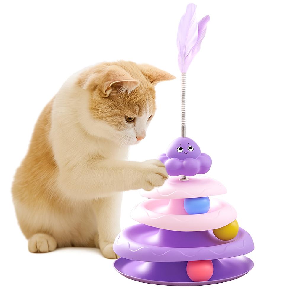 Interactive Cat Turntable Roller Balls Toys Detachable Cat Amusement Plate Tower Exercise жовтий
Interactive Cat Turntable Roller Balls Toys Detachable Cat Amusement Plate Tower Exercise жовтий